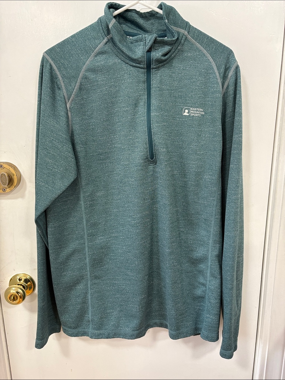 Eastern Mountain Sports Men's Teal Heather Quarter-Zip Pullover